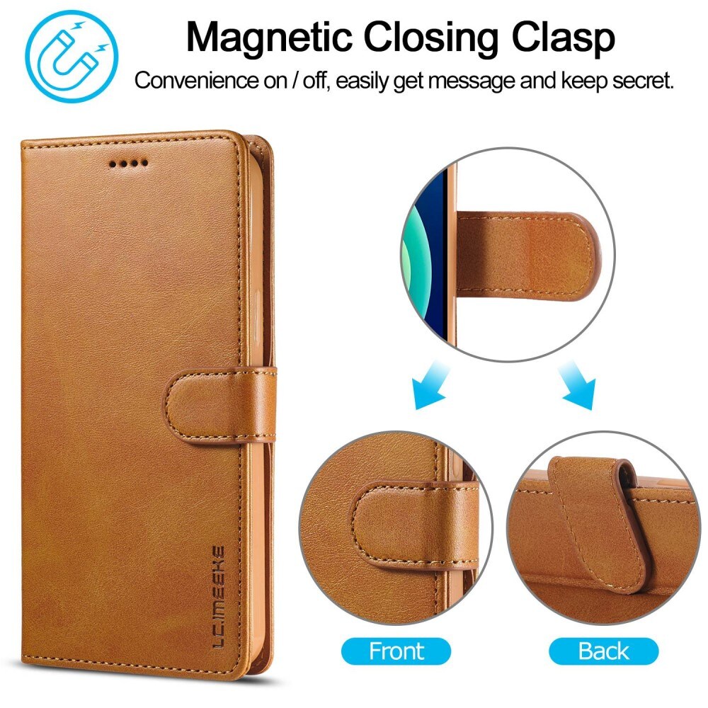 iPhone 14 Plus Wallet Case Cognac