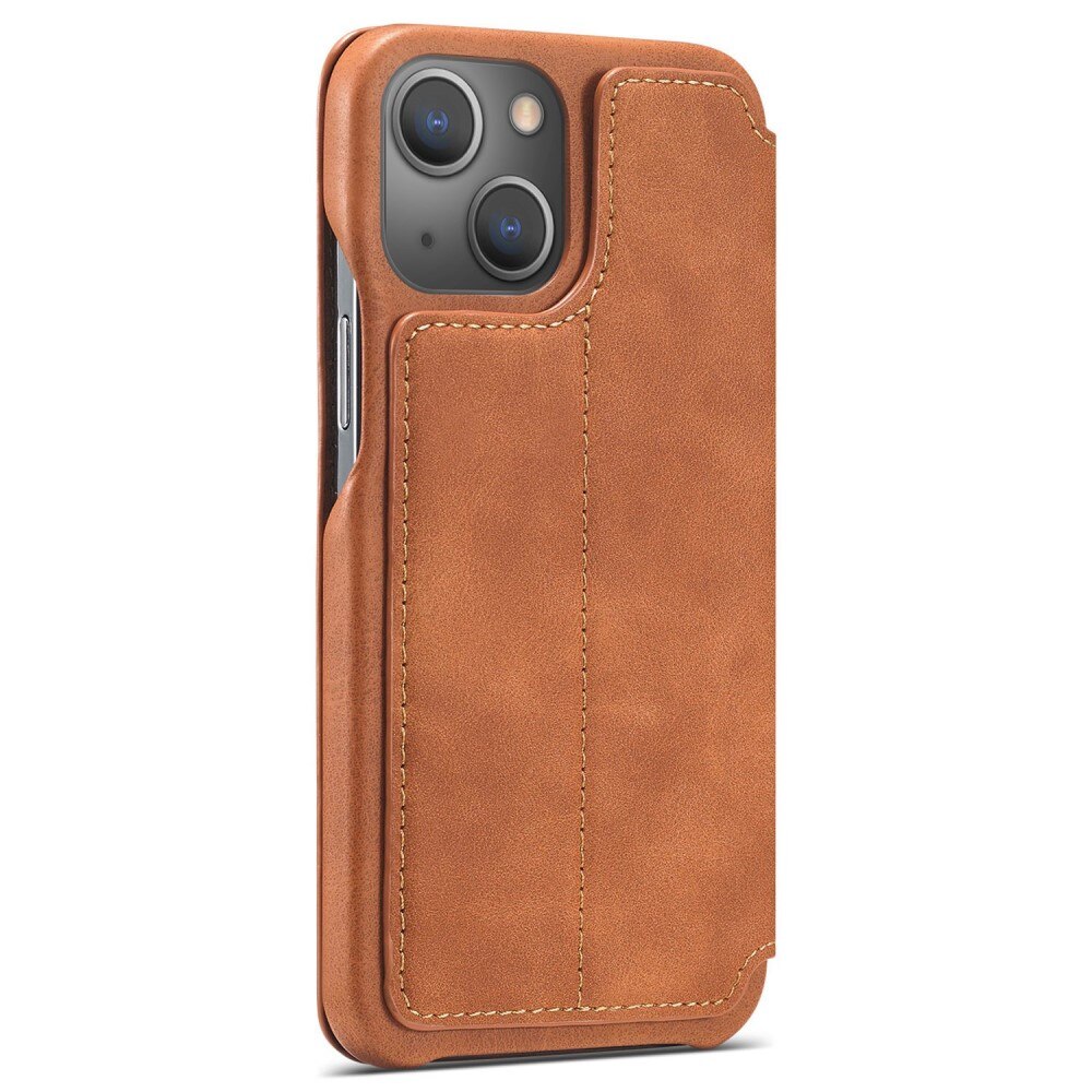 iPhone 14 Slim Wallet Case Cognac