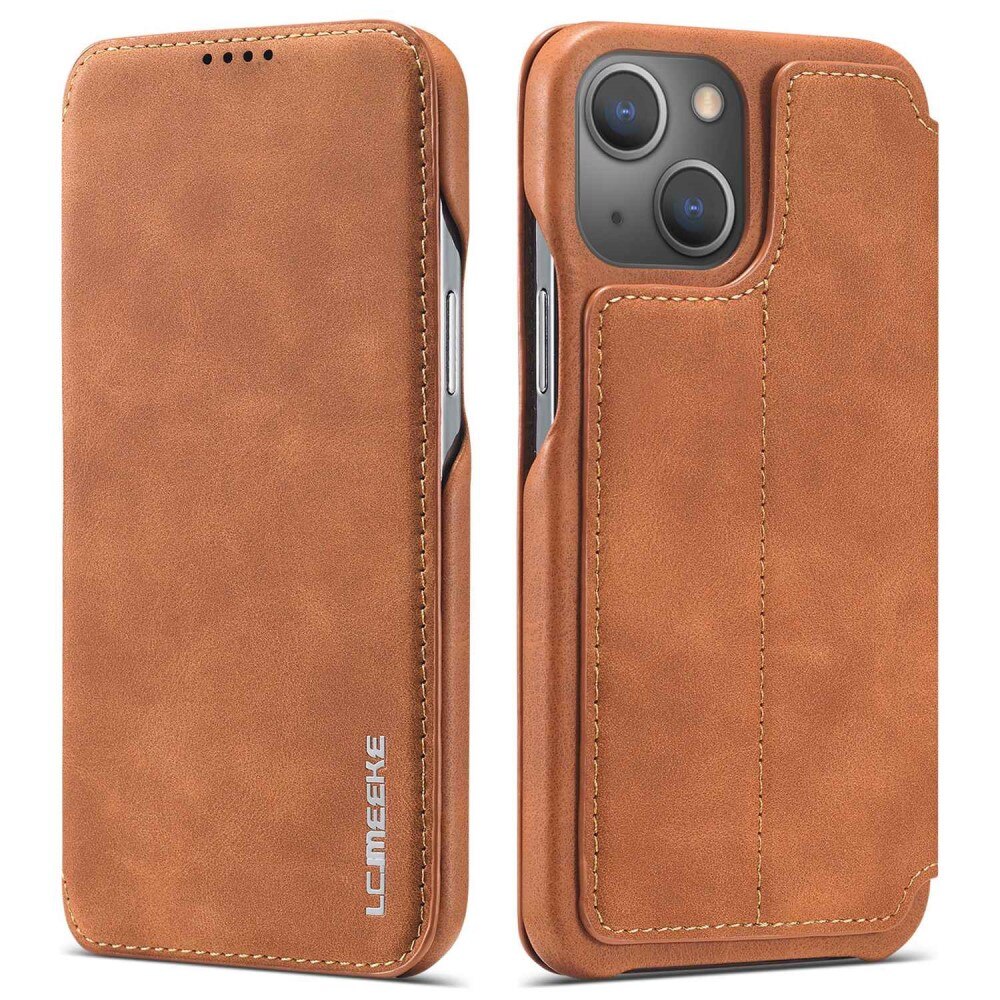 iPhone 14 Slim Wallet Case Cognac