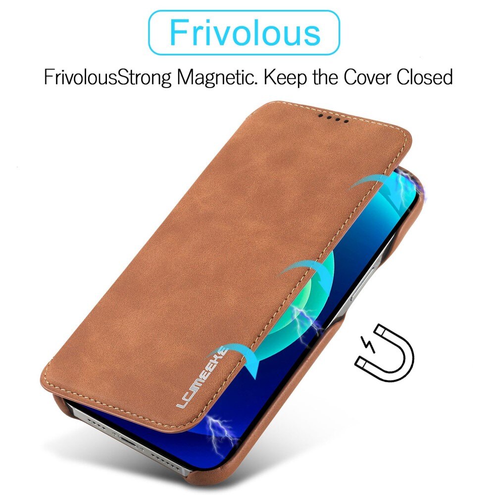 iPhone 14 Slim Wallet Case Cognac