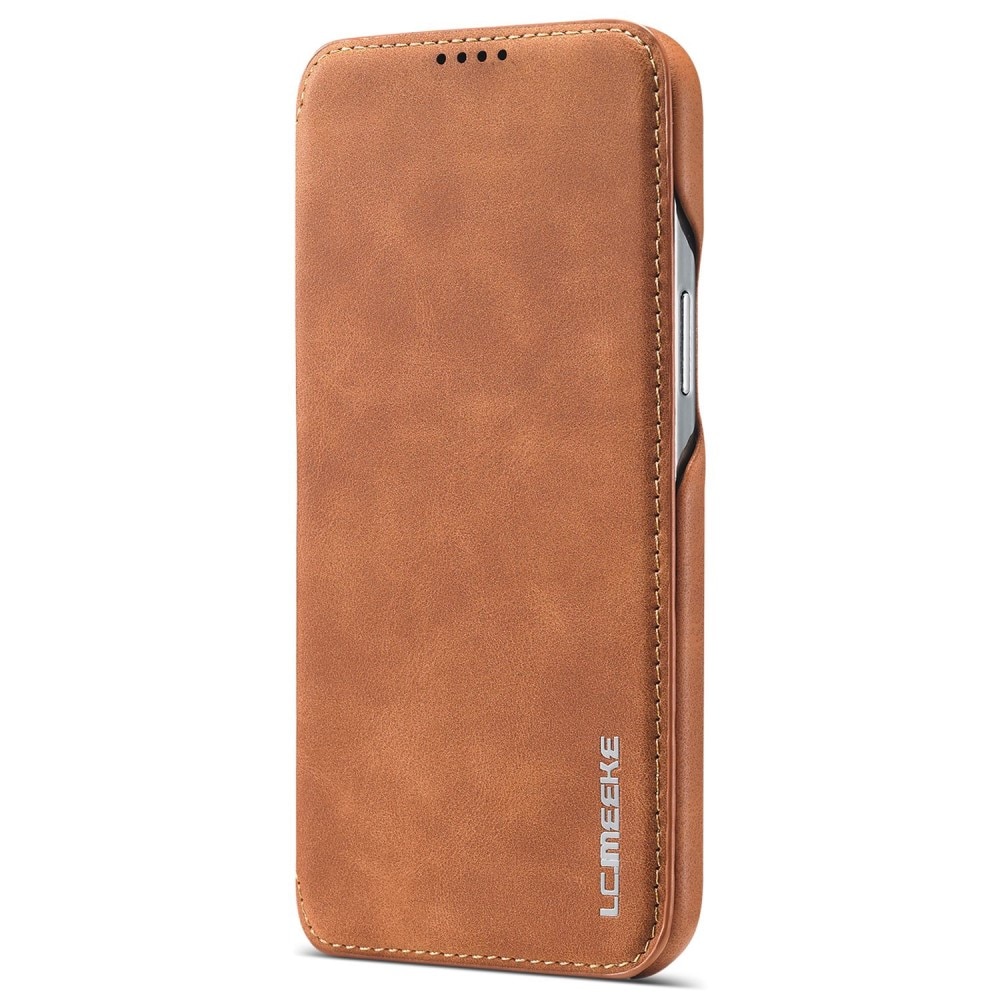 iPhone 14 Slim Wallet Case Cognac