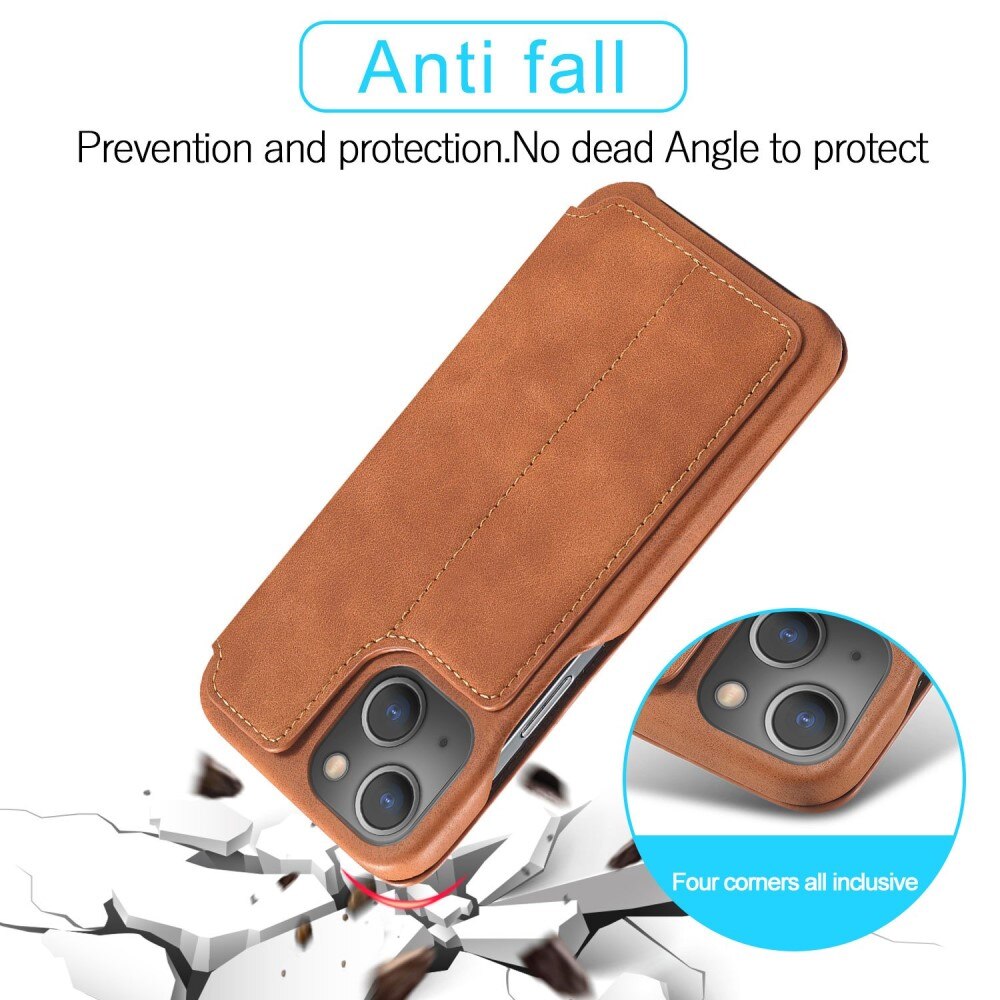 iPhone 14 Plus Slim Wallet Case Cognac