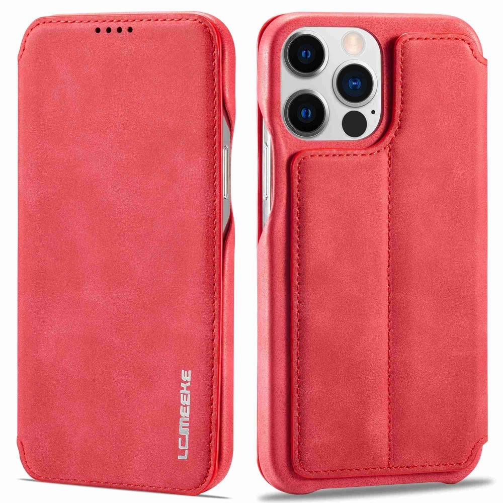 iPhone 14 Pro Max Slim Wallet Case Red