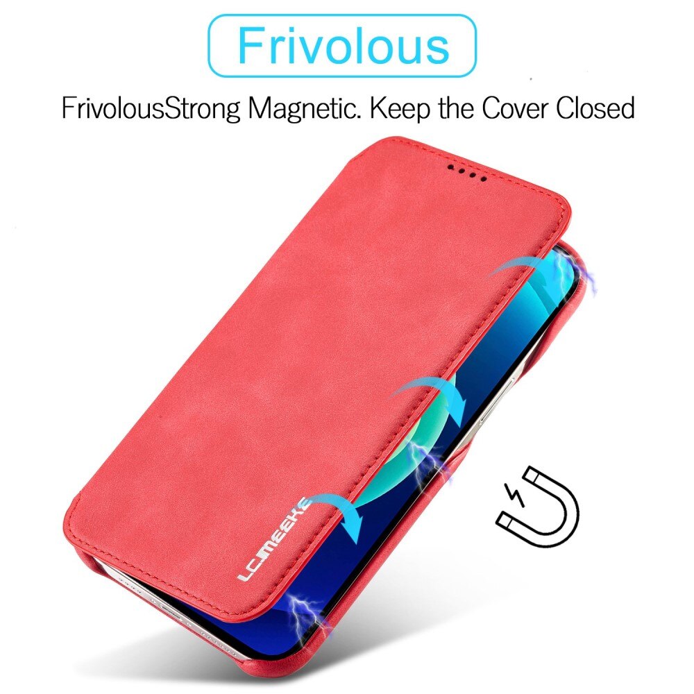 iPhone 14 Pro Max Slim Wallet Case Red