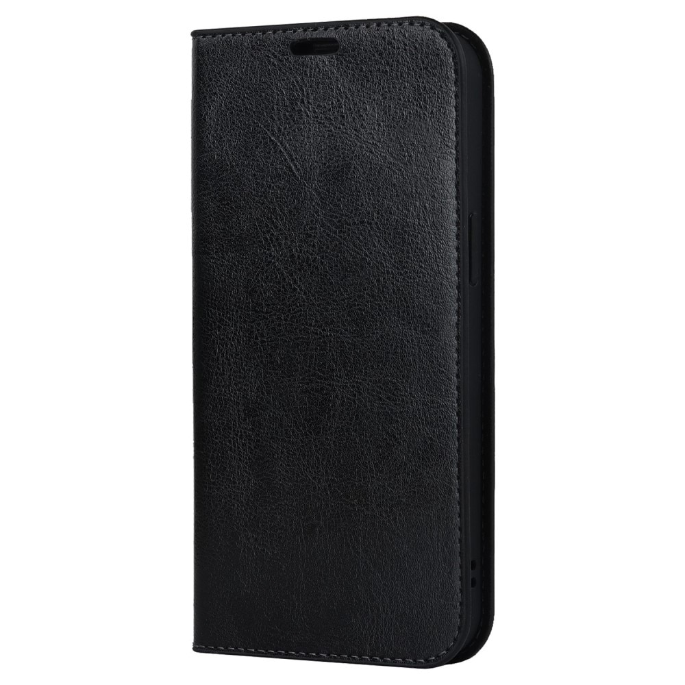 iPhone 14 Pro Genuine Leather Wallet Case Black