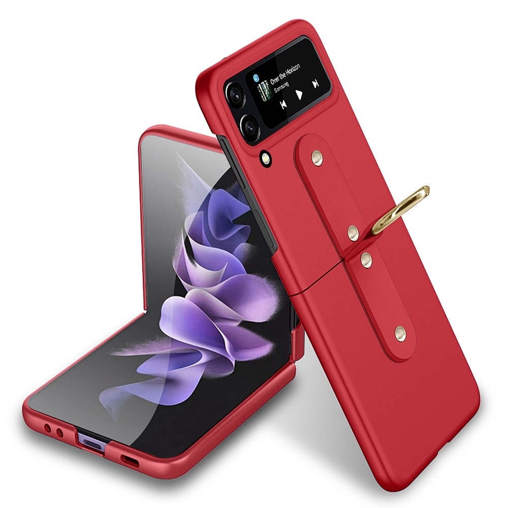 Samsung Galaxy Z Flip 4 Case with ring holder Red