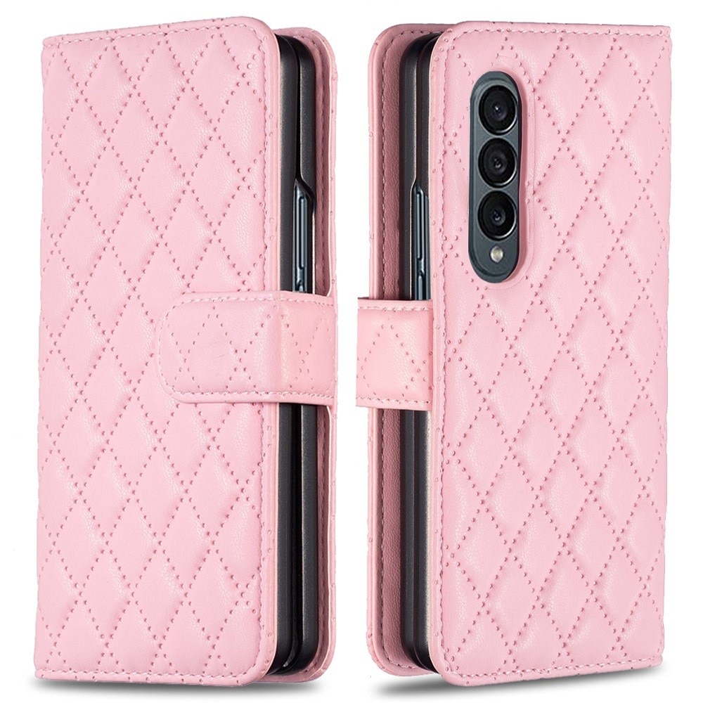 Samsung Galaxy Z Fold 4 Wallet Case Quilted Pink