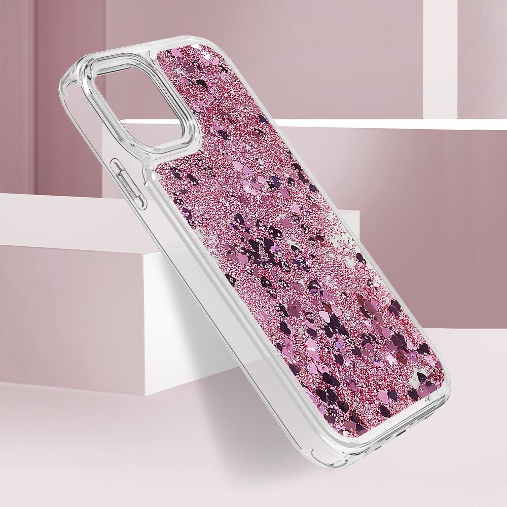 iPhone 11 Full Protection Glitter Powder TPU Case Pink