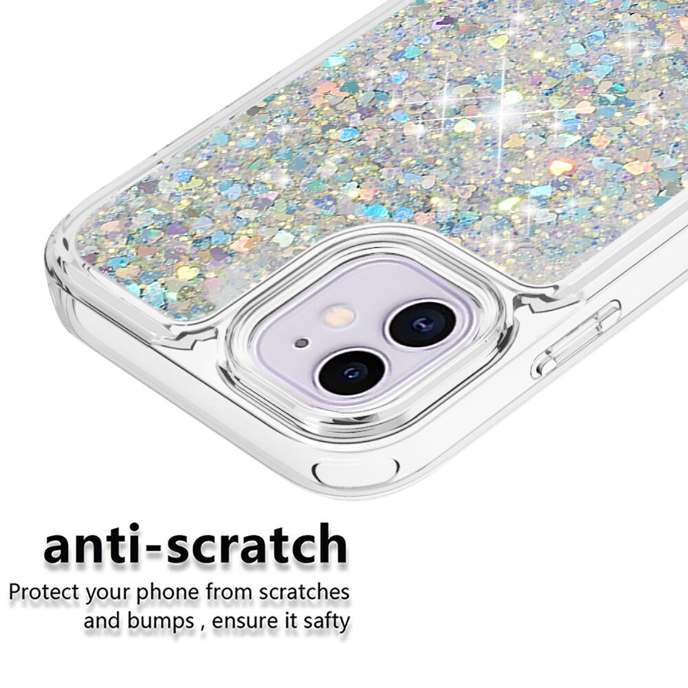 iPhone 11 Full Protection Glitter Powder TPU Case Silver