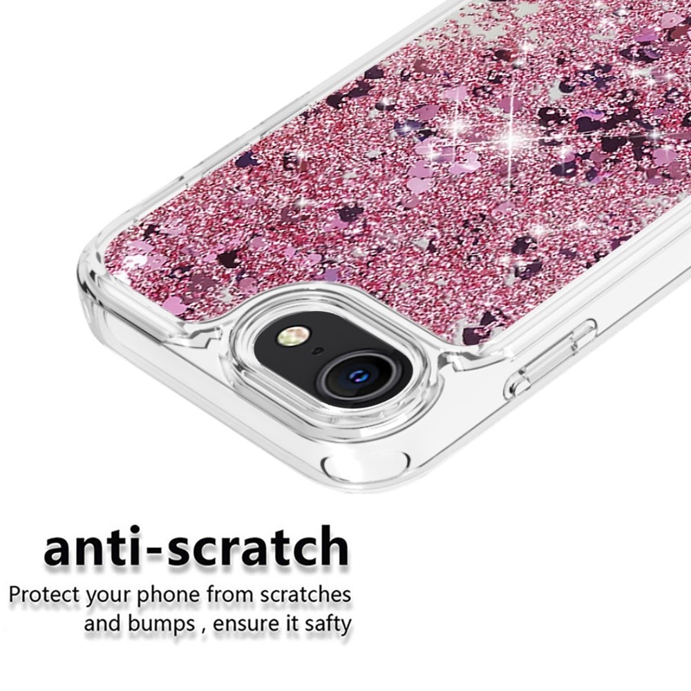 iPhone 7/8/SE Full Protection Glitter Powder TPU Case Pink