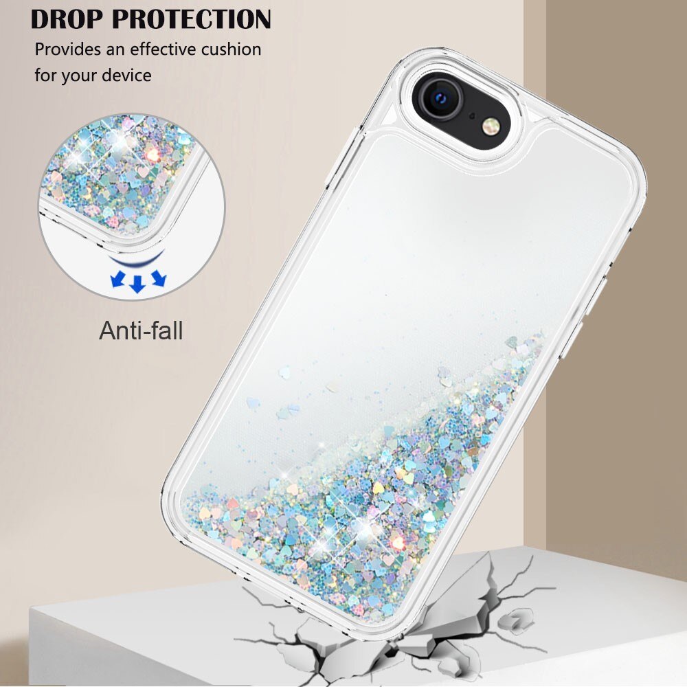 iPhone 7/8/SE Full Protection Glitter Powder TPU Case Silver