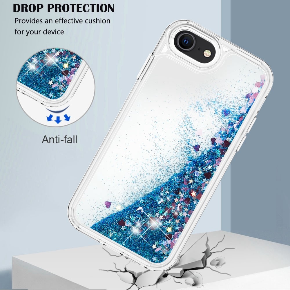 iPhone 7/8/SE Full Protection Glitter Powder TPU Case Blue