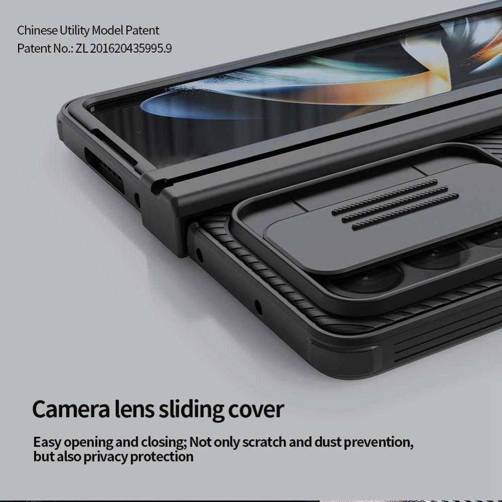 Samsung Galaxy Z Fold 4 CamShield Case with S-pen holder Black
