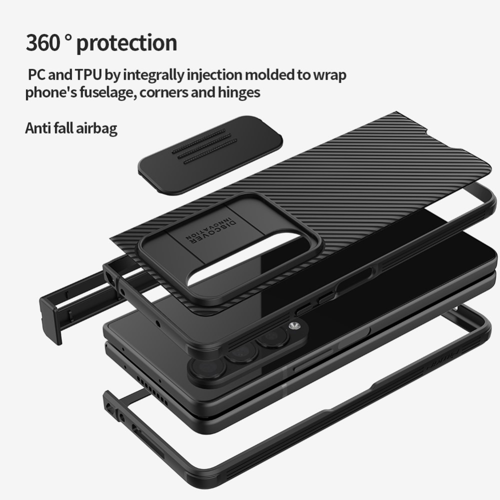 Samsung Galaxy Z Fold 4 CamShield Case with S-pen holder Black