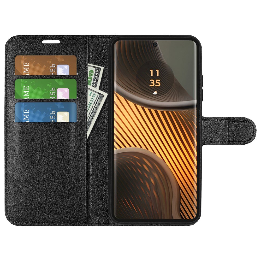 Motorola Edge 50 Ultra Wallet Book Cover Black