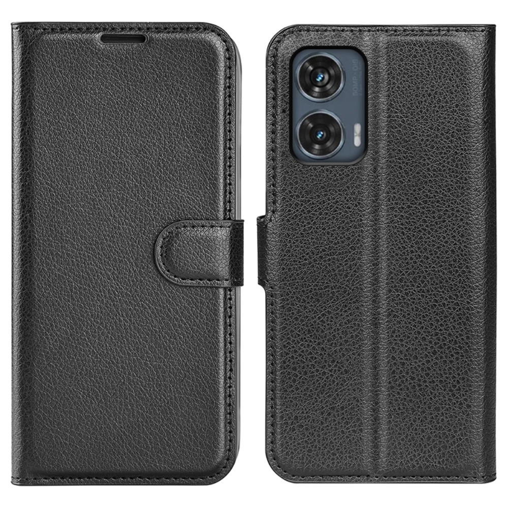 Motorola Edge 50 Fusion Wallet Book Cover Black