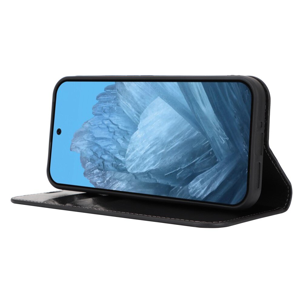 Google Pixel 9 Pro XL Genuine Leather Wallet Case Black