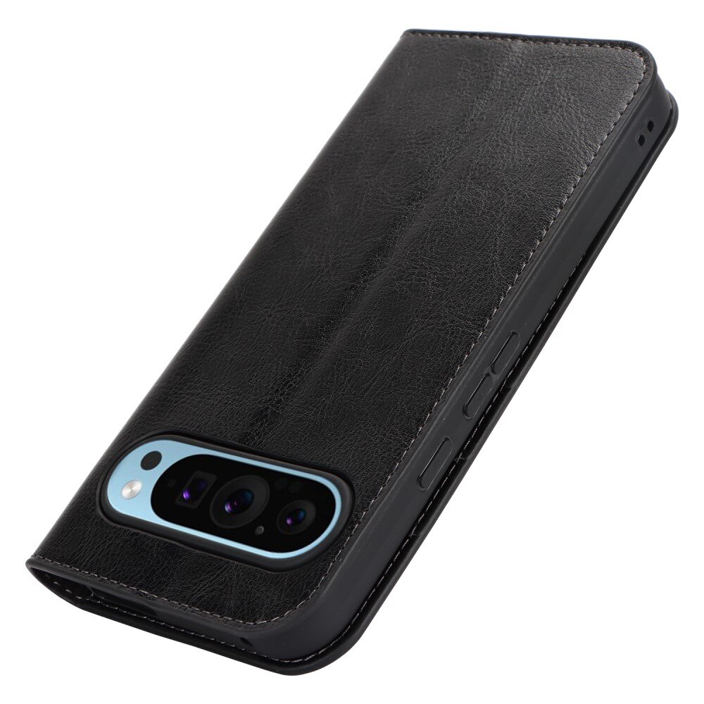 Google Pixel 9 Pro XL Genuine Leather Wallet Case Black