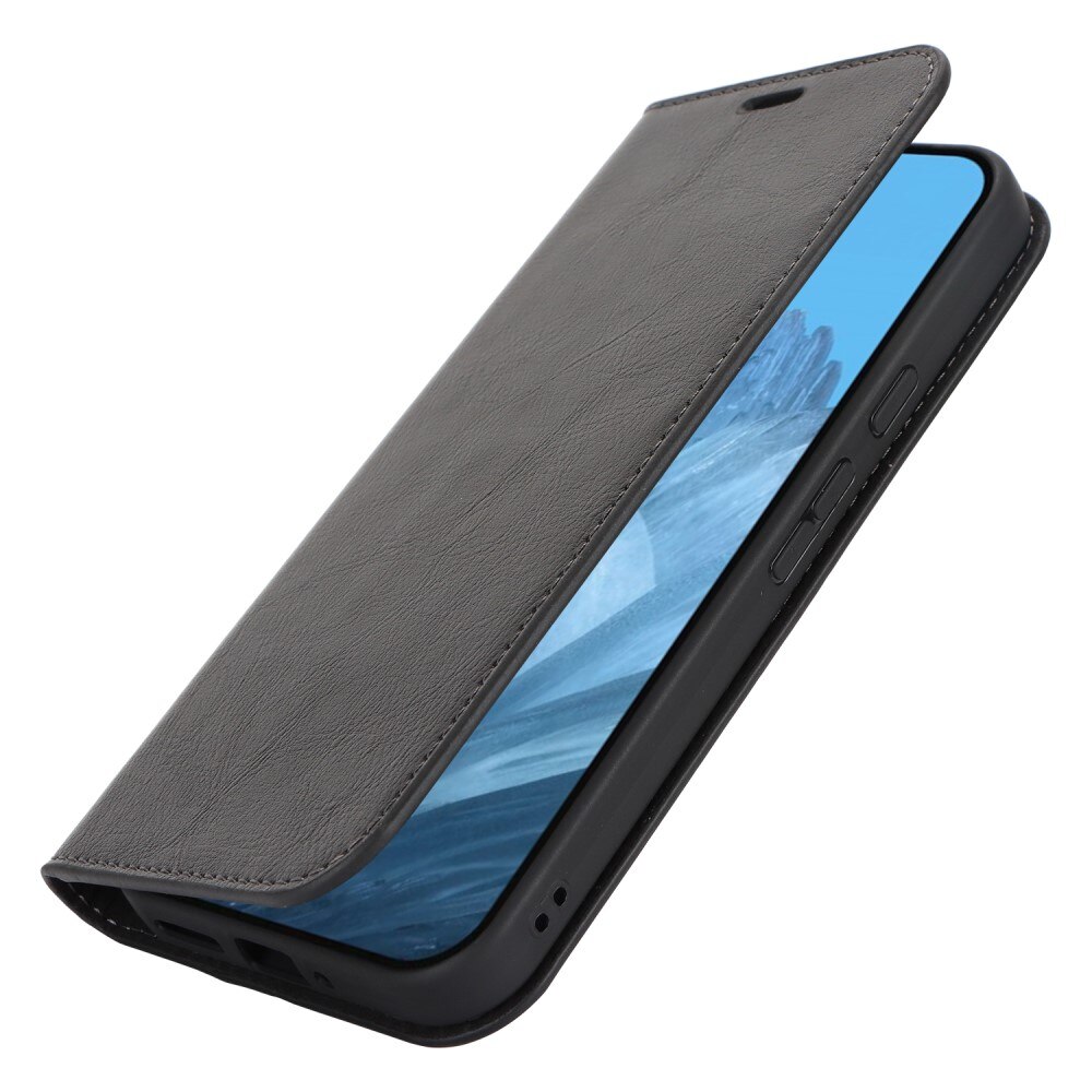 Google Pixel 9 Pro XL Genuine Leather Wallet Case Black