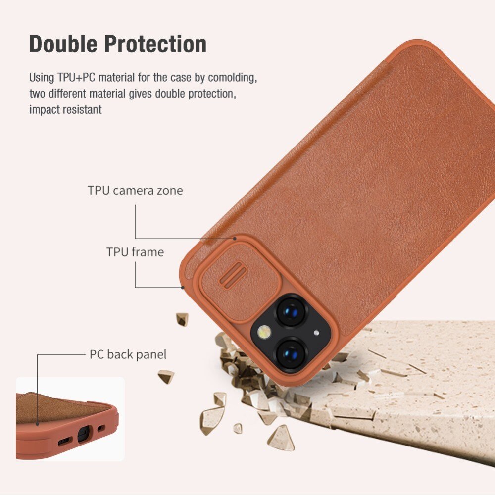 iPhone 14 Qin Pro Camshield Cover Brown