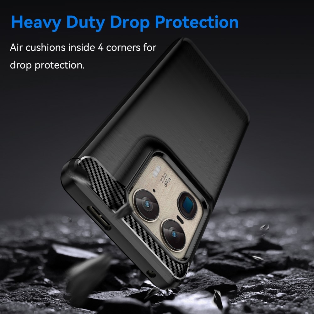 Motorola Edge 50 Ultra Brushed TPU Case Black