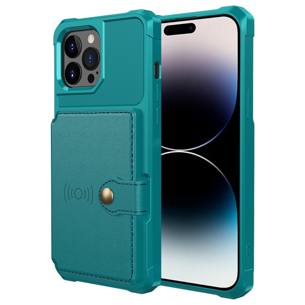 iPhone 14 Pro Tough Multi-slot Case Green