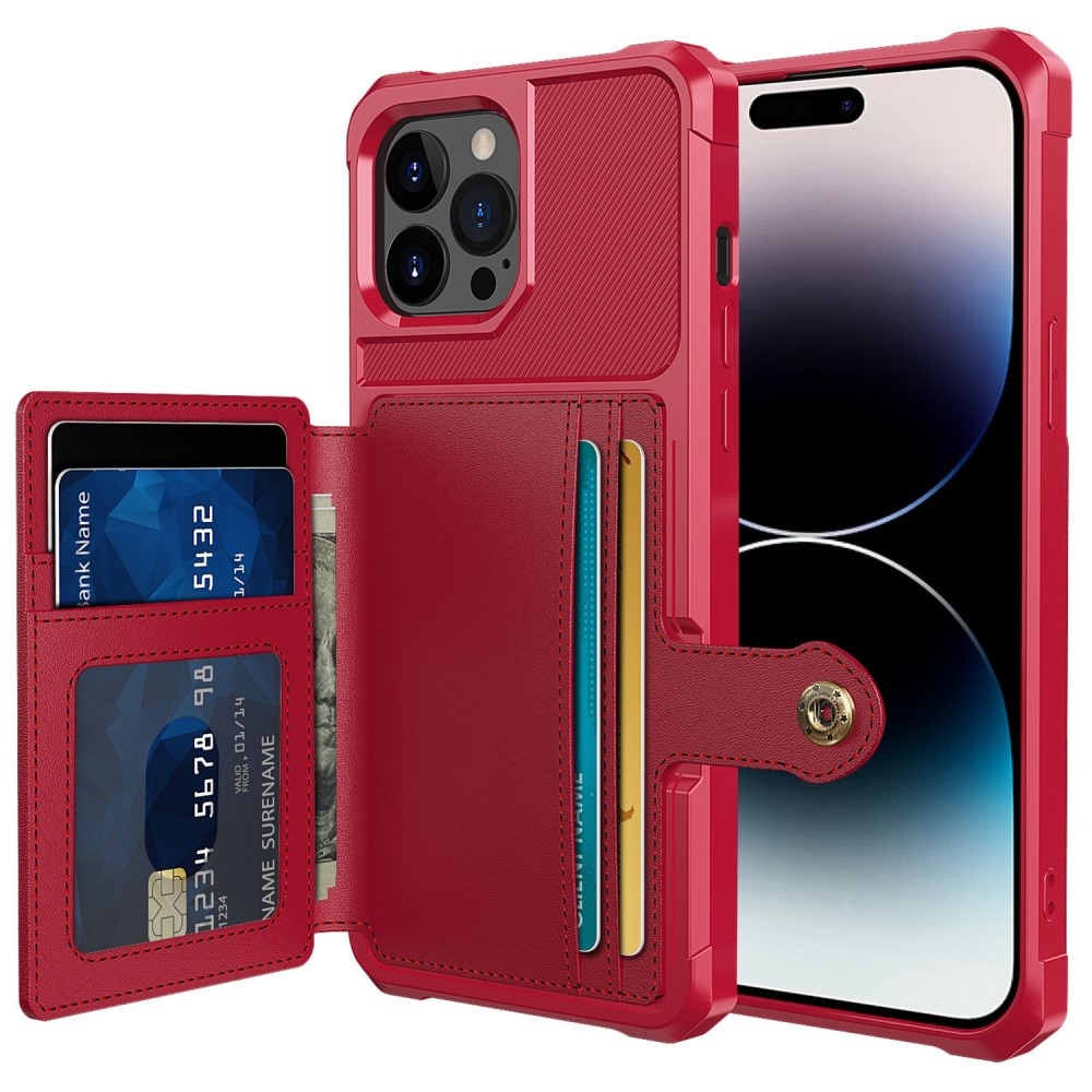 iPhone 14 Pro Tough Multi-slot Case Red
