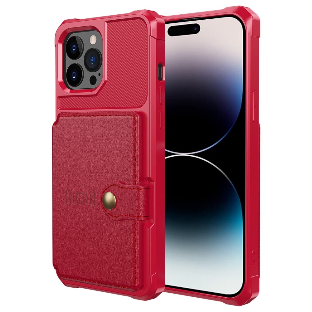iPhone 14 Pro Tough Multi-slot Case Red