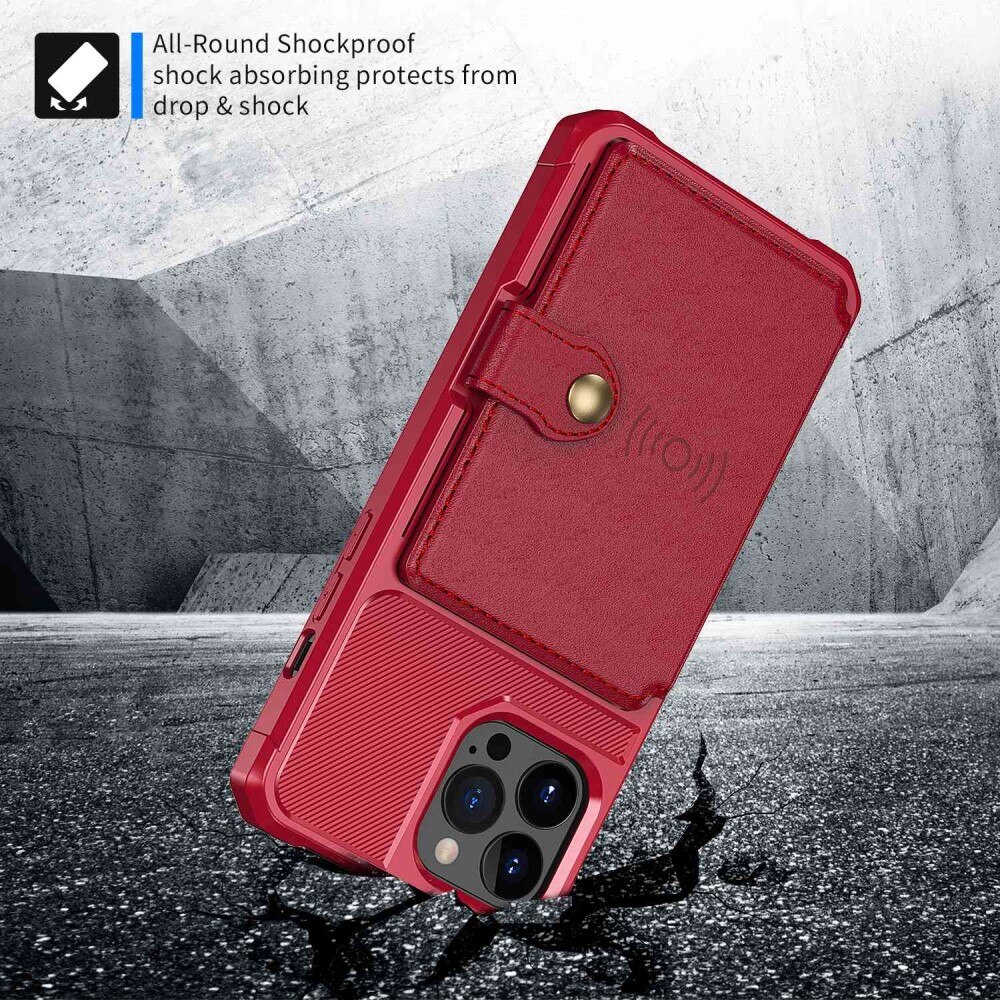 iPhone 14 Pro Tough Multi-slot Case Red