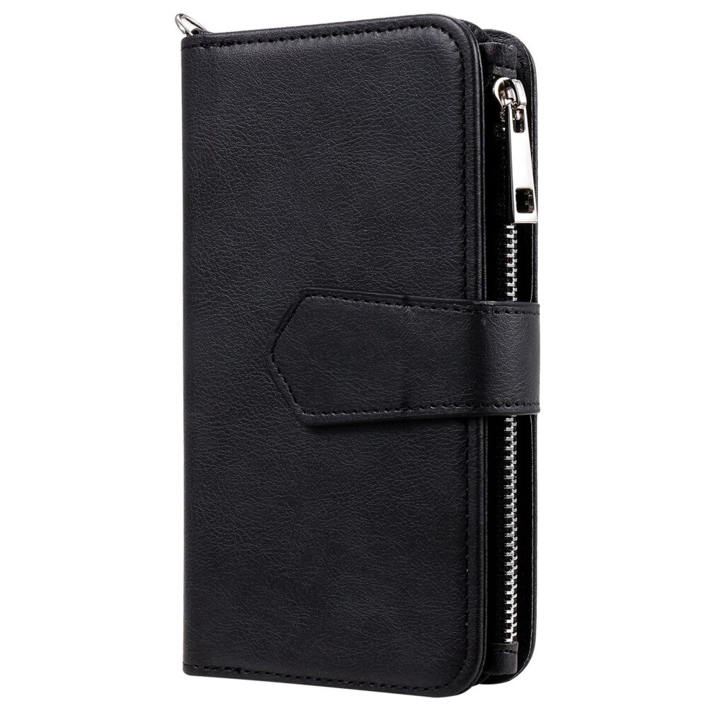 iPhone 14 Pro Zipper Magnet Wallet Black