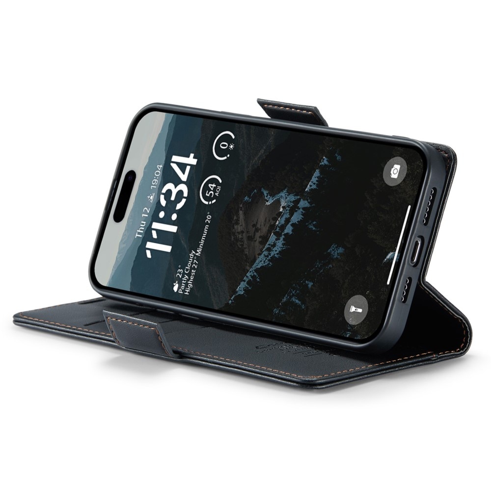 iPhone 17 RFID blocking Slim Wallet Case Black