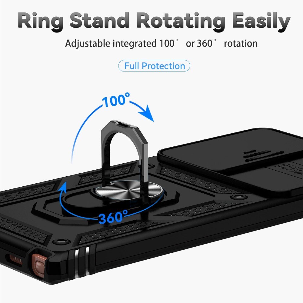 Samsung Galaxy Note 20 Ultra Hybrid Case Tech Ring w. Camera Protector Black