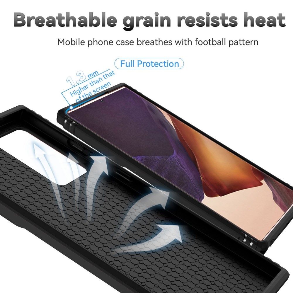 Samsung Galaxy Note 20 Ultra Hybrid Case Tech Ring w. Camera Protector Black