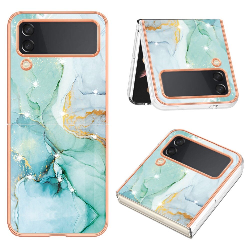 Samsung Galaxy Z Flip 4 TPU Case Green Marble