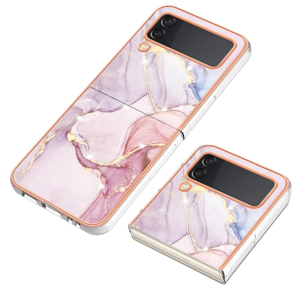 Samsung Galaxy Z Flip 4 TPU Case Pink Marble
