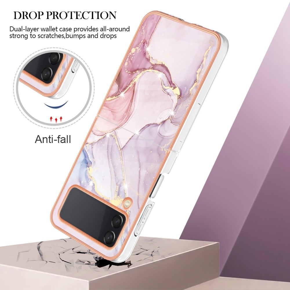 Samsung Galaxy Z Flip 4 TPU Case Pink Marble