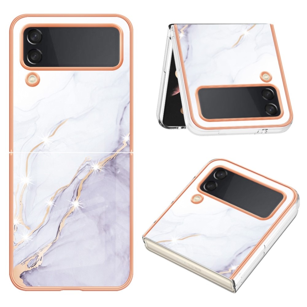 Samsung Galaxy Z Flip 4 TPU Case White Marble