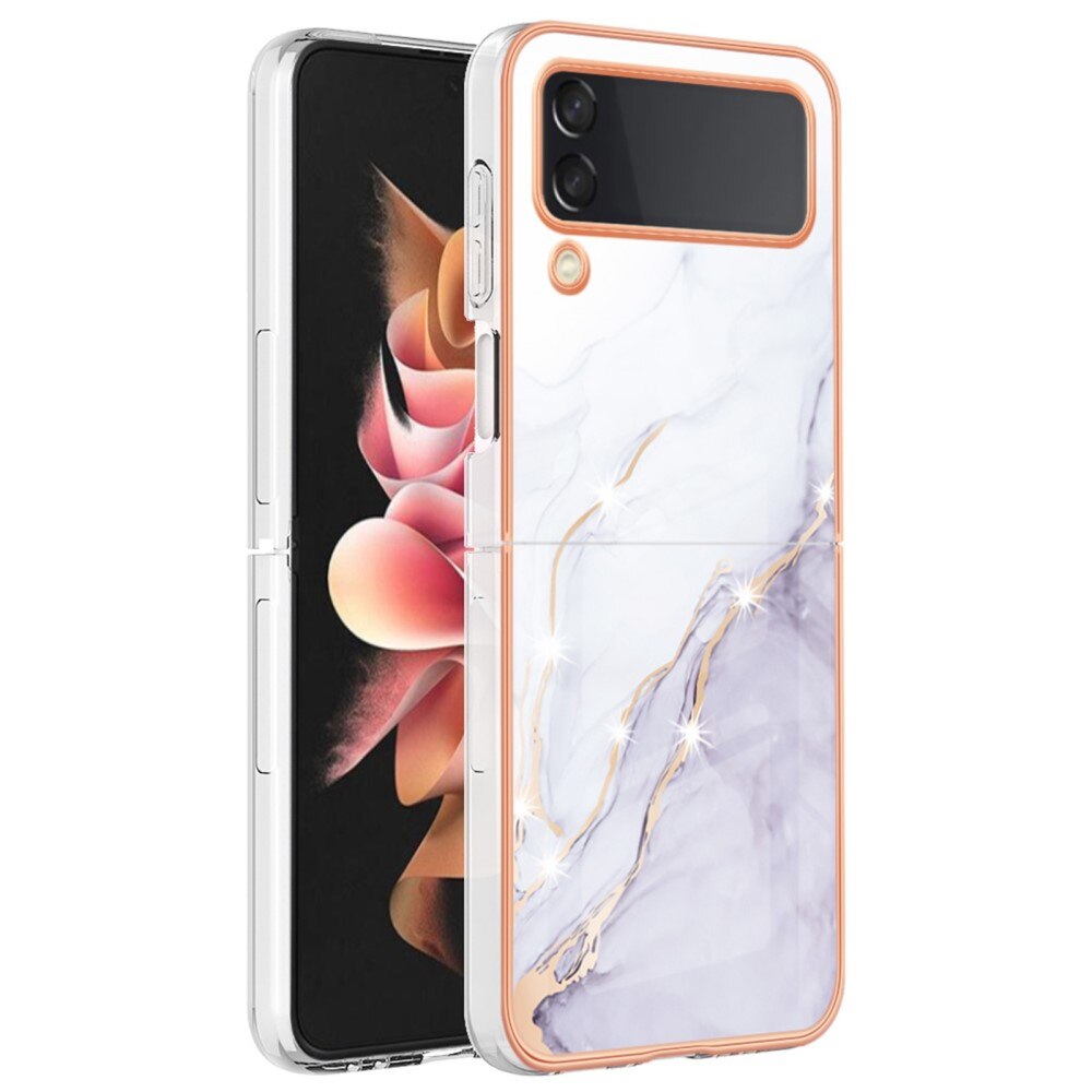 Samsung Galaxy Z Flip 4 TPU Case White Marble