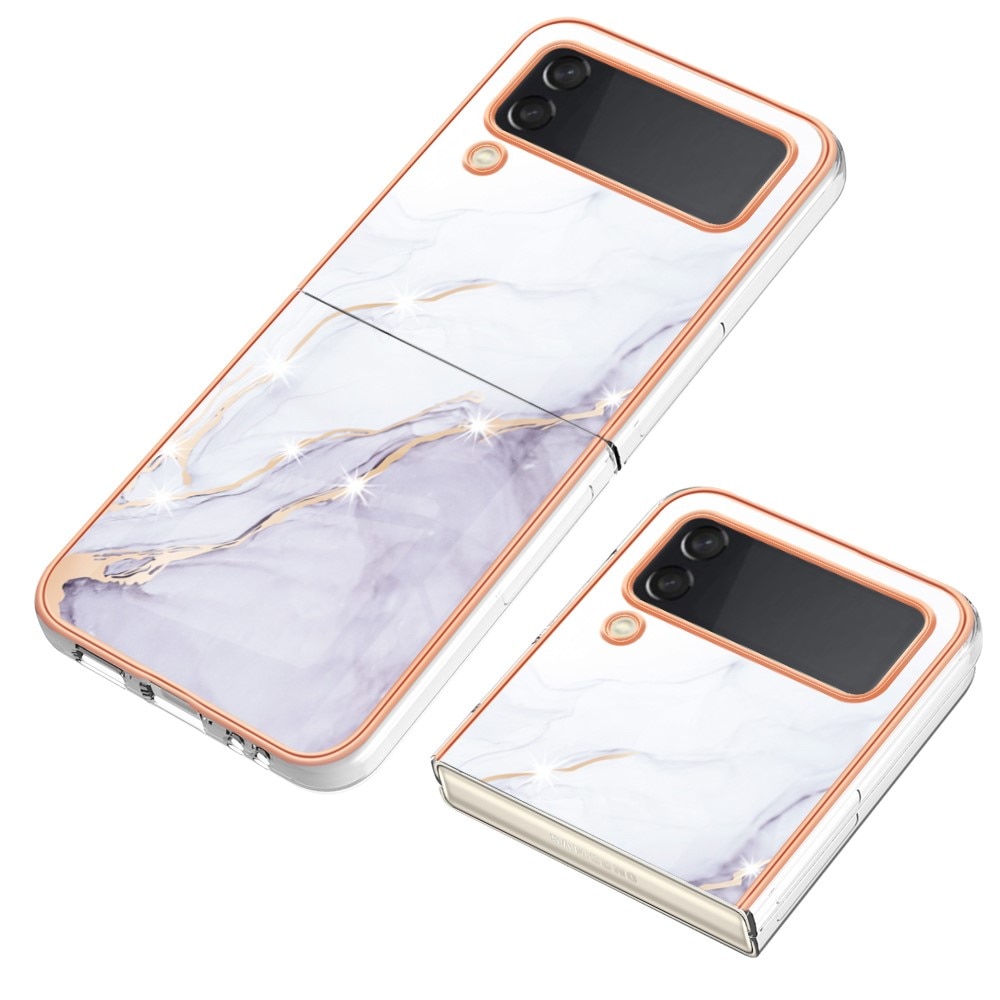 Samsung Galaxy Z Flip 4 TPU Case White Marble