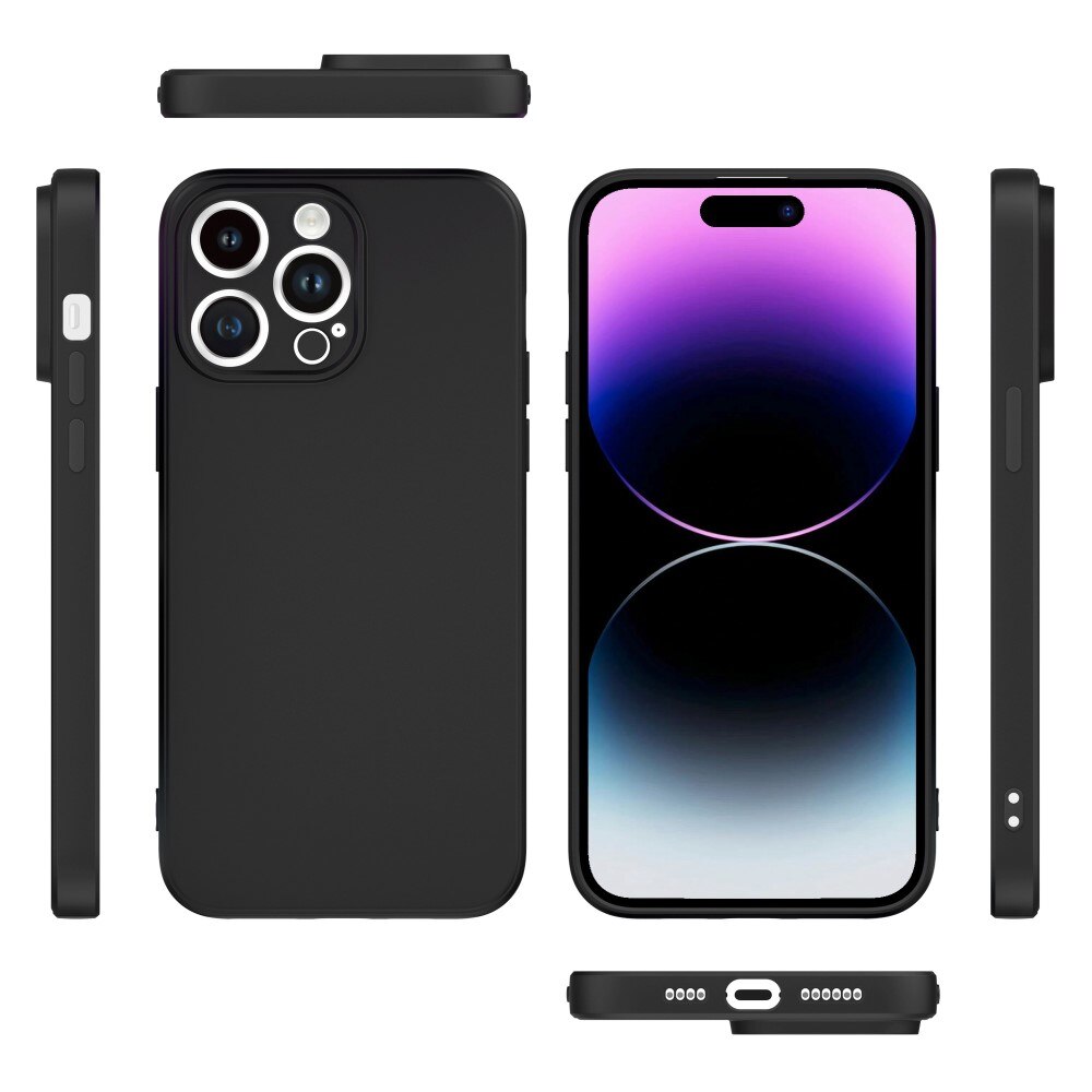 iPhone 14 Pro Max Soft TPU Case Black