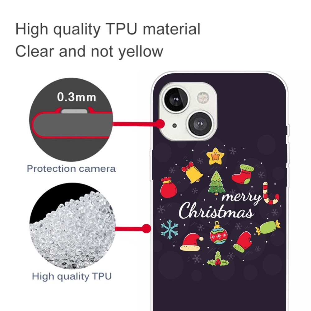 iPhone 14 TPU Case with Christmas Design - Merry Christmas