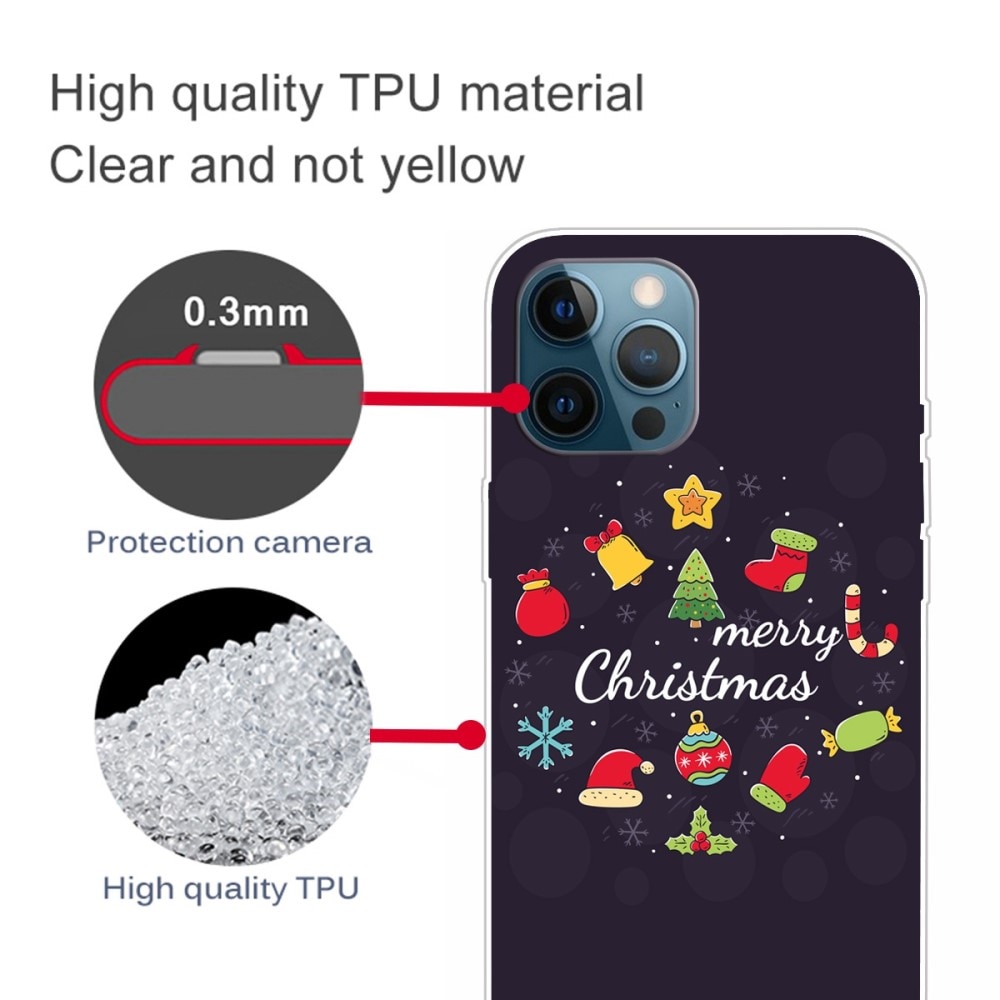 iPhone 14 Pro TPU Case with Christmas Design - Merry Christmas
