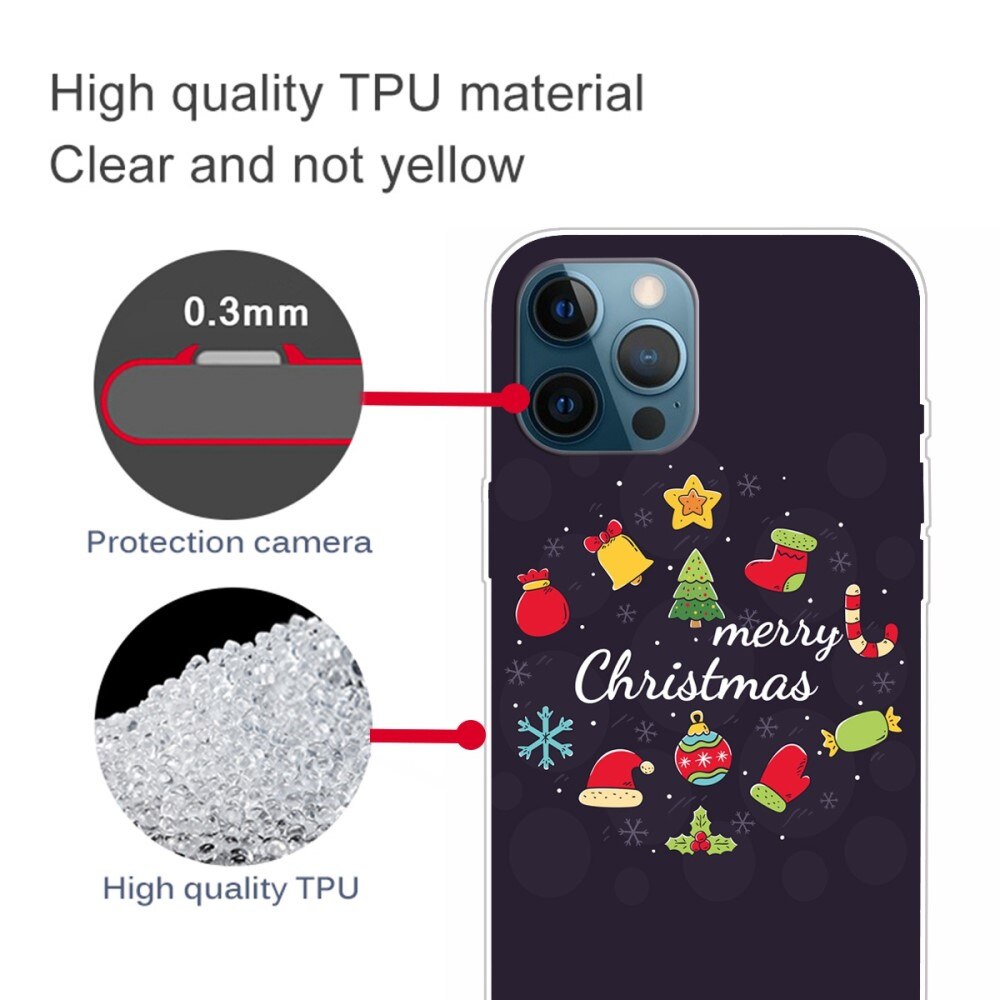 iPhone 14 Pro Max TPU Case with Christmas Design - Merry Christmas