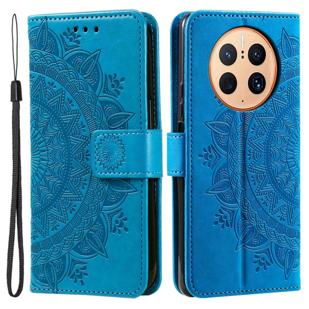 Huawei Mate 50 Pro Leather Cover Blue