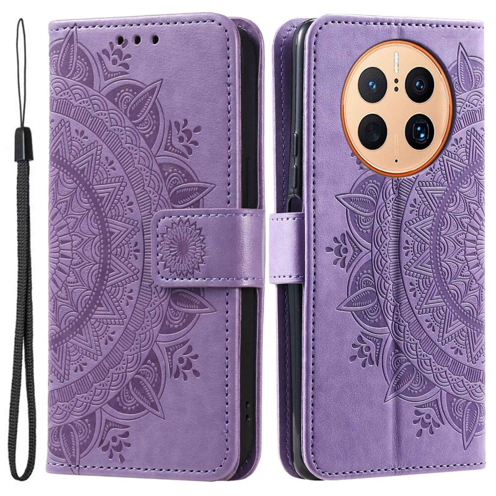 Huawei Mate 50 Pro Leather Cover Purple