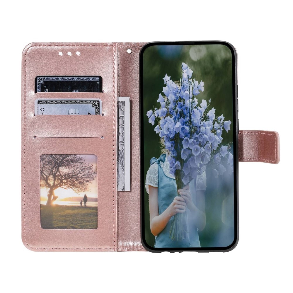 Huawei Mate 50 Pro Leather Cover Pink Gold