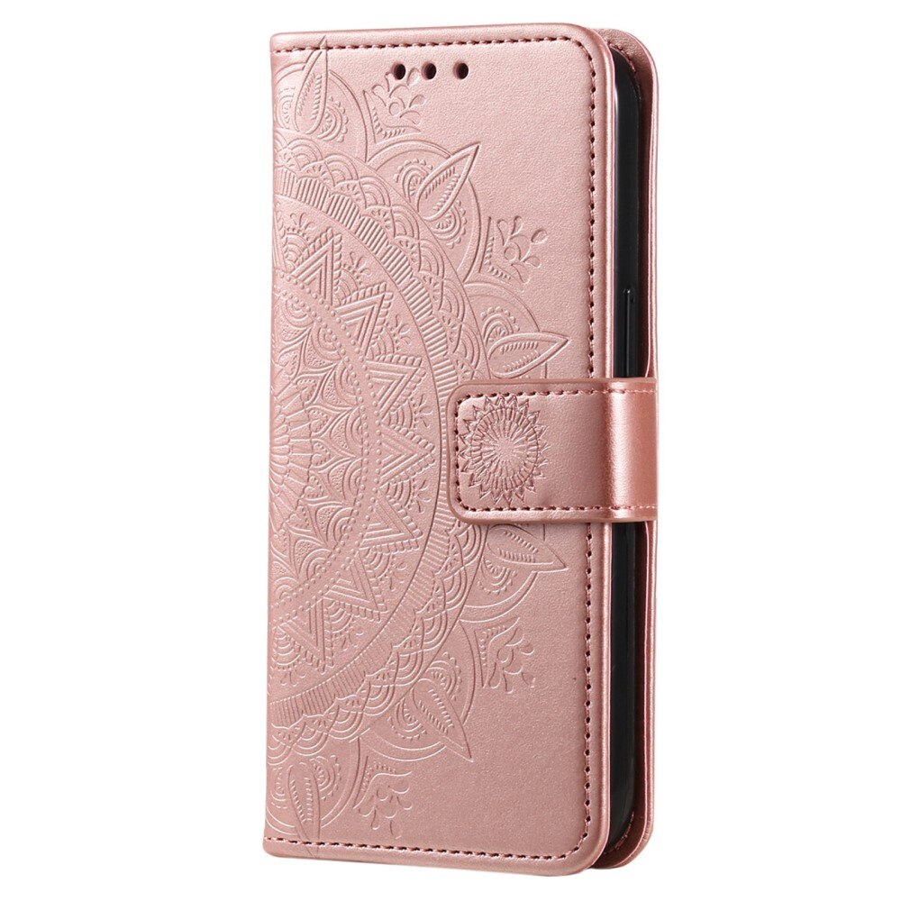 Huawei Mate 50 Pro Leather Cover Pink Gold