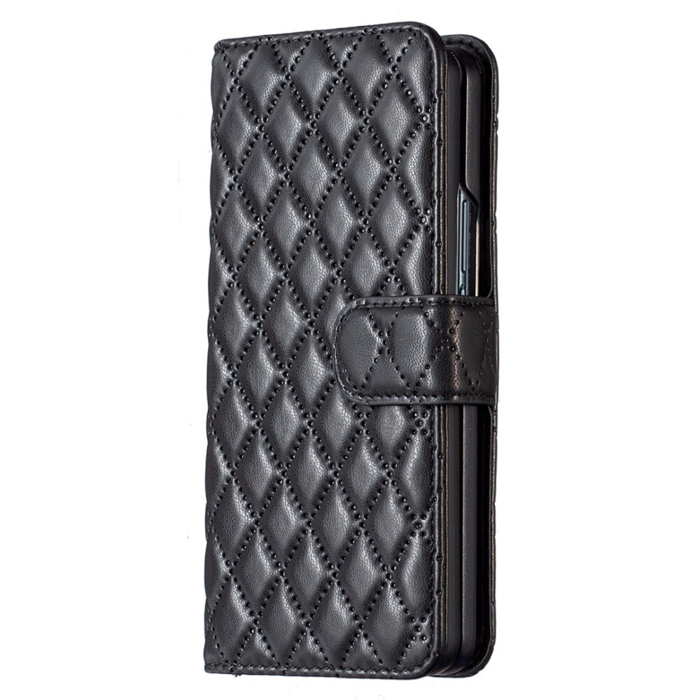 Samsung Galaxy Z Fold 3 Wallet Case Quilted Black