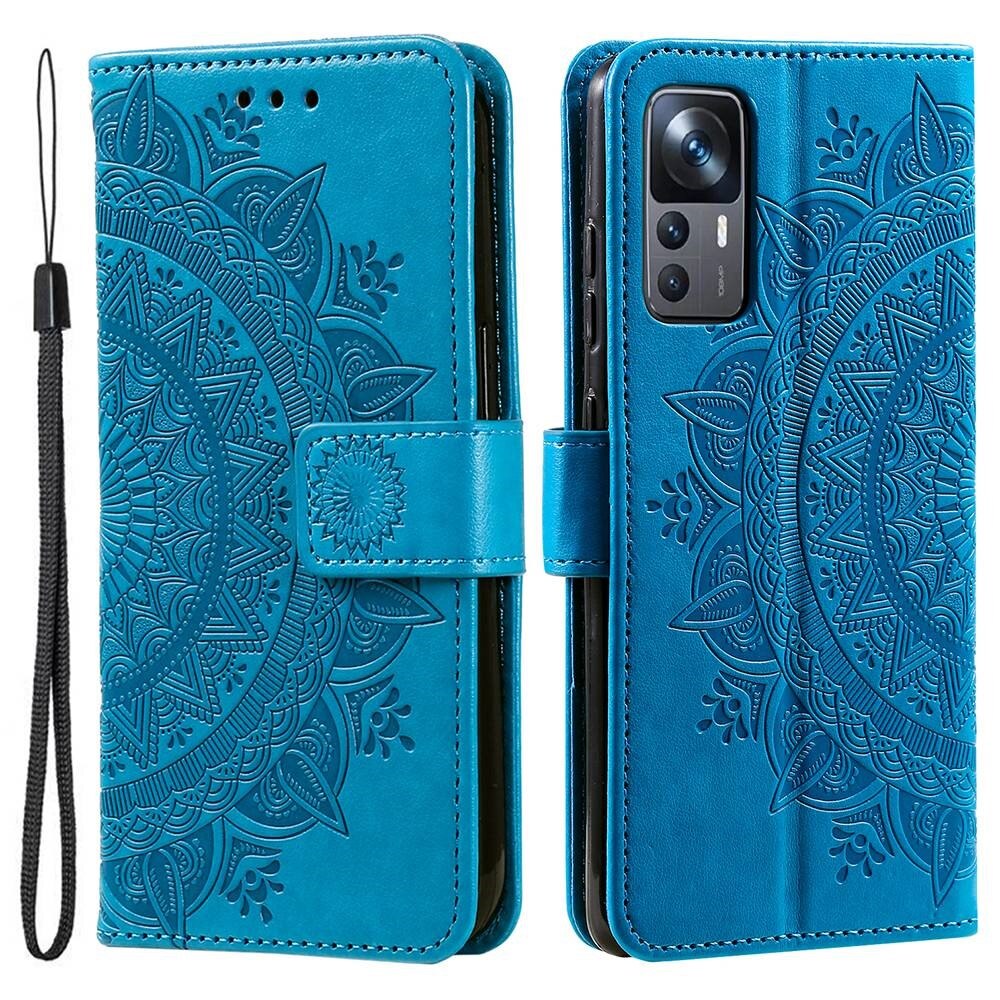 Xiaomi 12T/12T Pro Leather Cover Mandala Blue