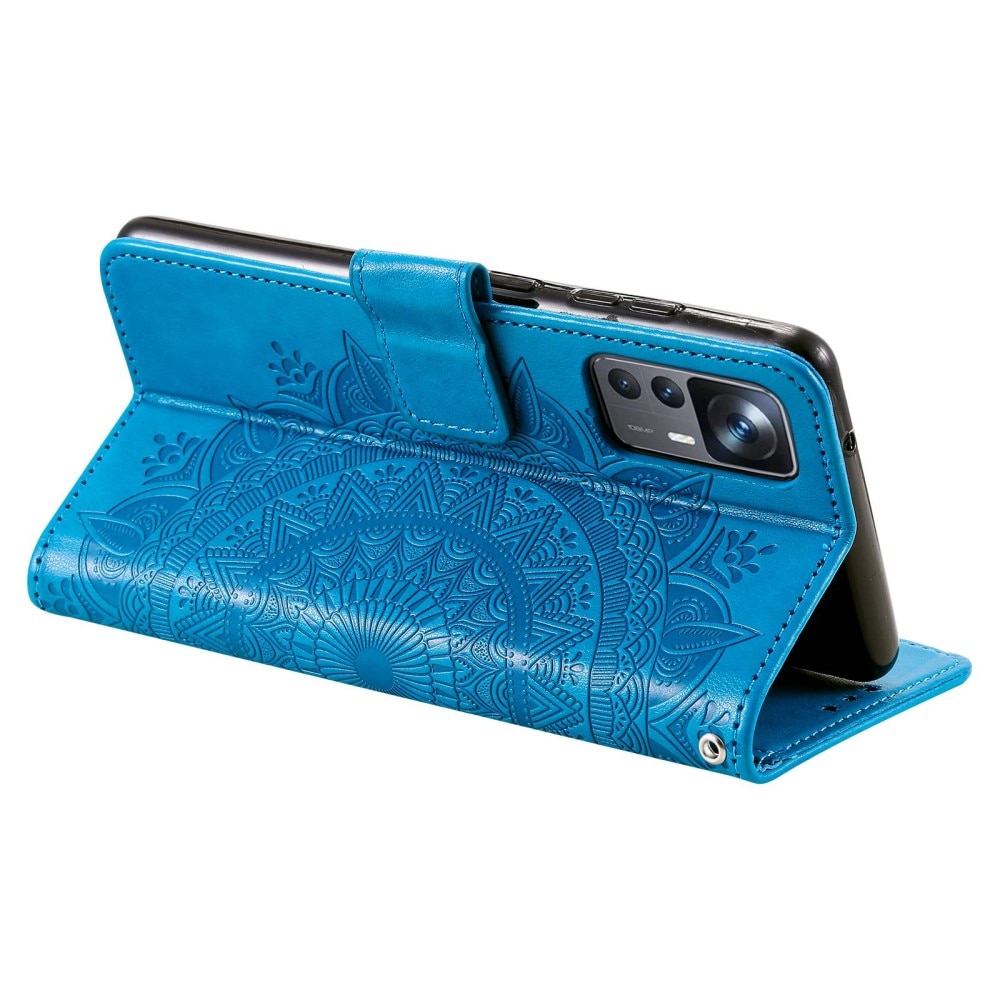 Xiaomi 12T/12T Pro Leather Cover Mandala Blue